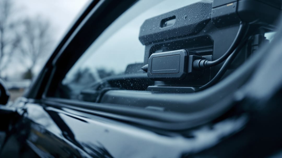 Tablet de diagnóstico conectado al puerto OBD-II de un carro para programar el immobilizer en Crowley Texas